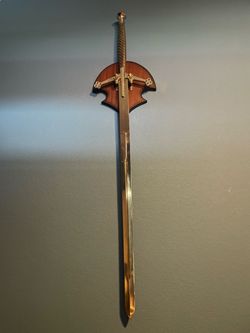 Decorative Medieval Sword with Wall Plaque