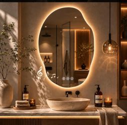 LED mirror with built in Bluetooth speaker
