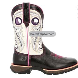 Lady Durango Women's Raven Black & White Western Boot