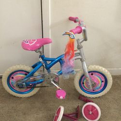 my little pony bicycle with training wheels
