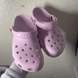 Pink Crocs 