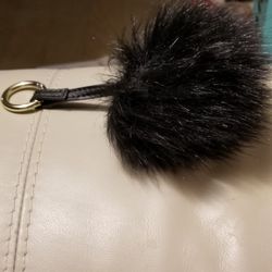 Brand New Huge Black Pom With Strap And Thick Ring
