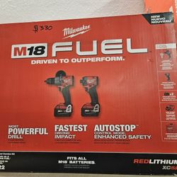 Milwaukee
M18 FUEL 18V Lithium-Ion Brushless Cordless Hammer Drill and Impact Driver Combo Kit (2-Tool) with 2 Batteries
