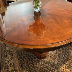 Wood Round Dining Table With 4 Chairs