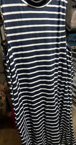 Blue And White  Dress