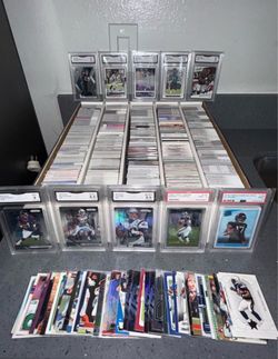 Football card collection includes everything in photos 1980s-current