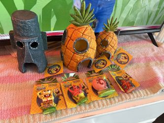 SpongeBob Fish Tank Decor All Brand New 40$ For Everything 