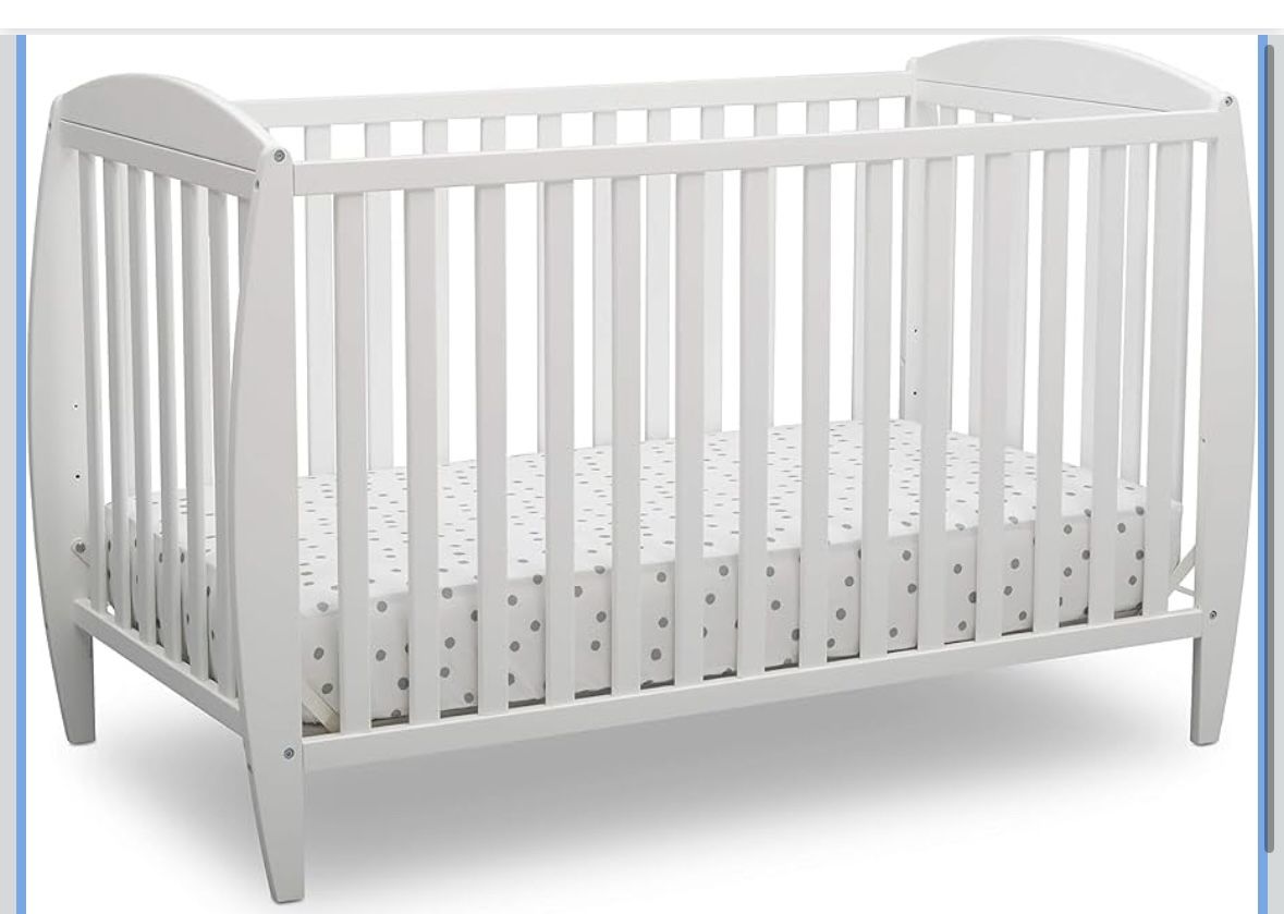 Delta Children Taylor 4-in-1 Convertible Baby Crib & Graco Mattress