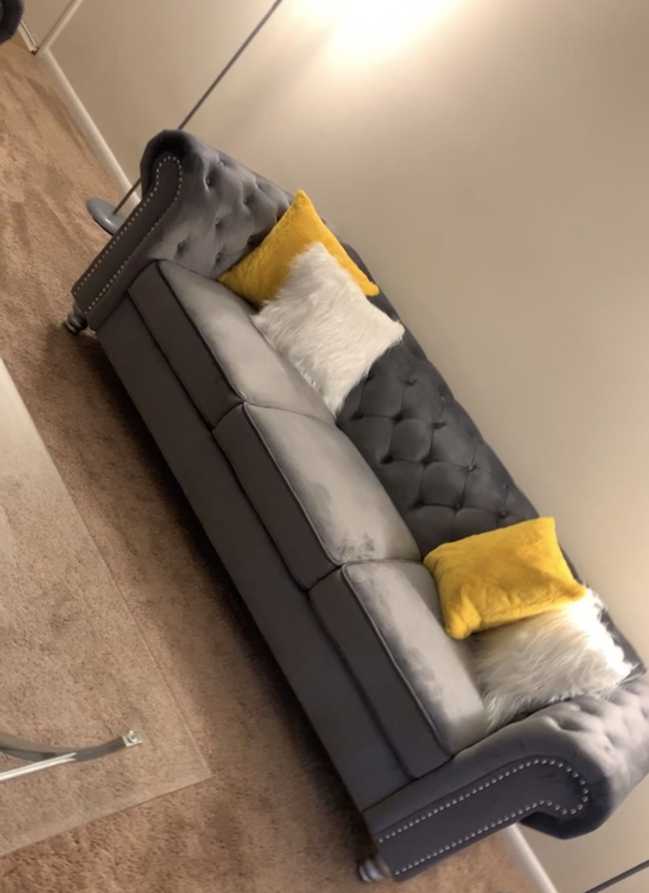 Two Piece Velvet Sofa Set $600 