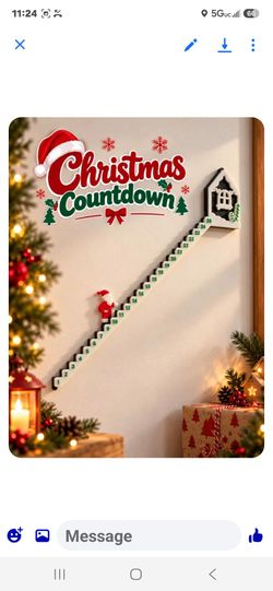 Christmas Countdown Advent Calendar Wall Decoration