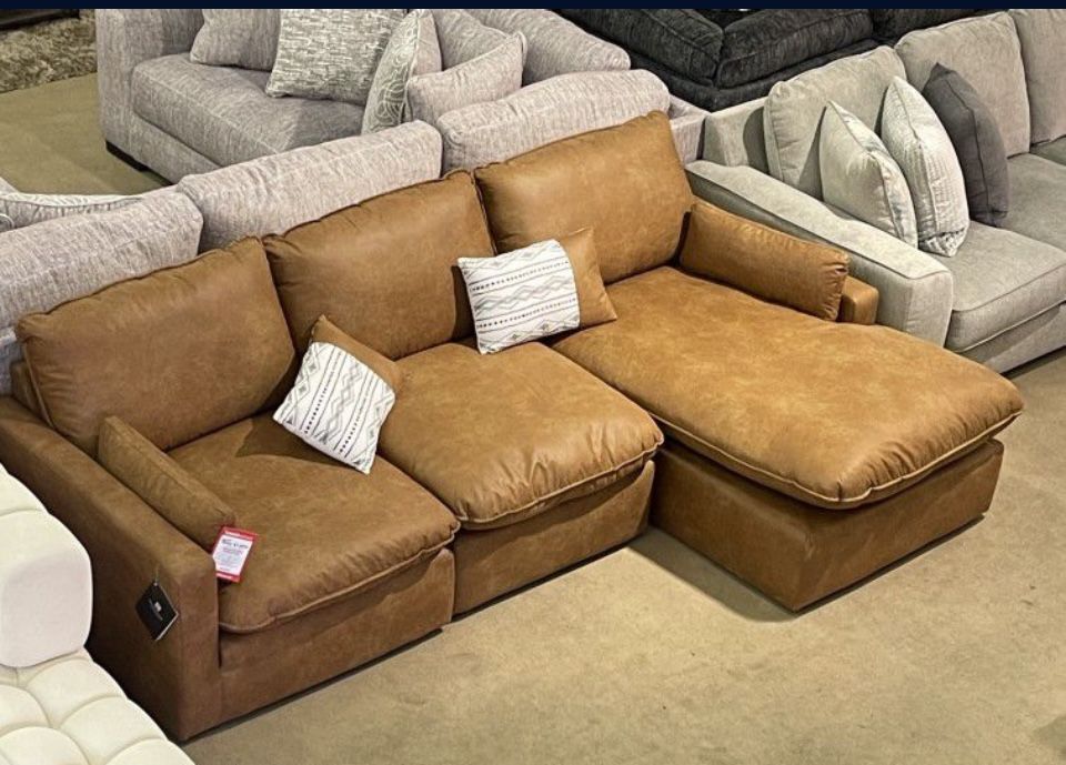 Marlaina Caramel Modular Sectional Sofa Pre Sets