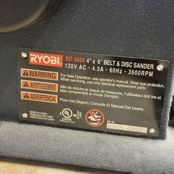 RYOBI 4x6 Inch Belt & Disk Sander