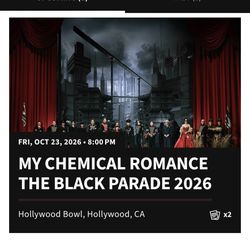 My chemical romance The Black Parade Tour 2026 ticket 