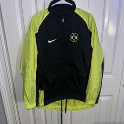 Vintage Nike BORUSSIA DORTMUND 1997-98 TRAINING FOOTBALL SOCCER JACKET Blk Sz S