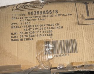 Coleman Pool Liner