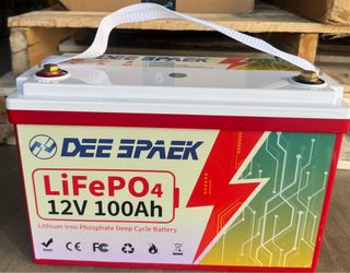 DEESPAEK LiFePO4 Lithium Battery 12V 100Ah, Deep Cycle Battery 4000-15000, Built-in BMS with Grade A Cell,Max 1280Wh for Solar, Caravans, Motorhome, T