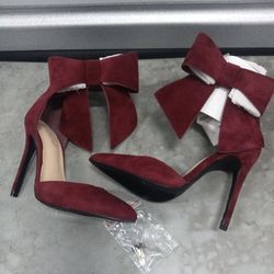 New Shoedazzle Chloee Ladies Bow Ankle Strap Heels Size 7