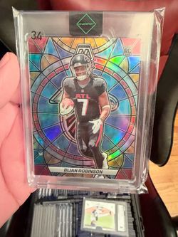 Bijan Robinson Mosaic Stained Glass Rookie Card.