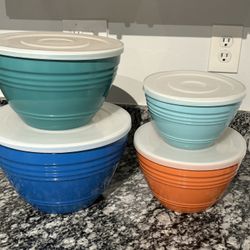 Durable plastic food storage bowls – perfect for refrigerator use