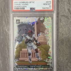 2021 PANINI DONRUSS OPTIC DOWNTOWN #DT8 CHASE YOUNG PSA 10