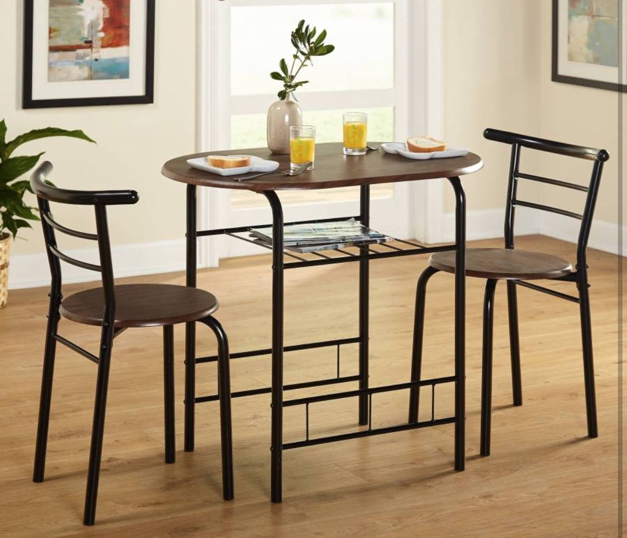 Bistro set / apartment kitchen set table with 2 chairs - NEW