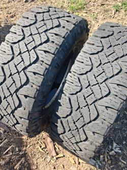 2 Goodyear wrangler duratrac tires