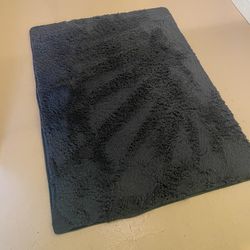 Washable black rug