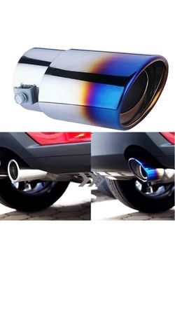Blue muffler end caps