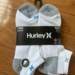 NWT Hurley men’s low cut socks 6 pairs