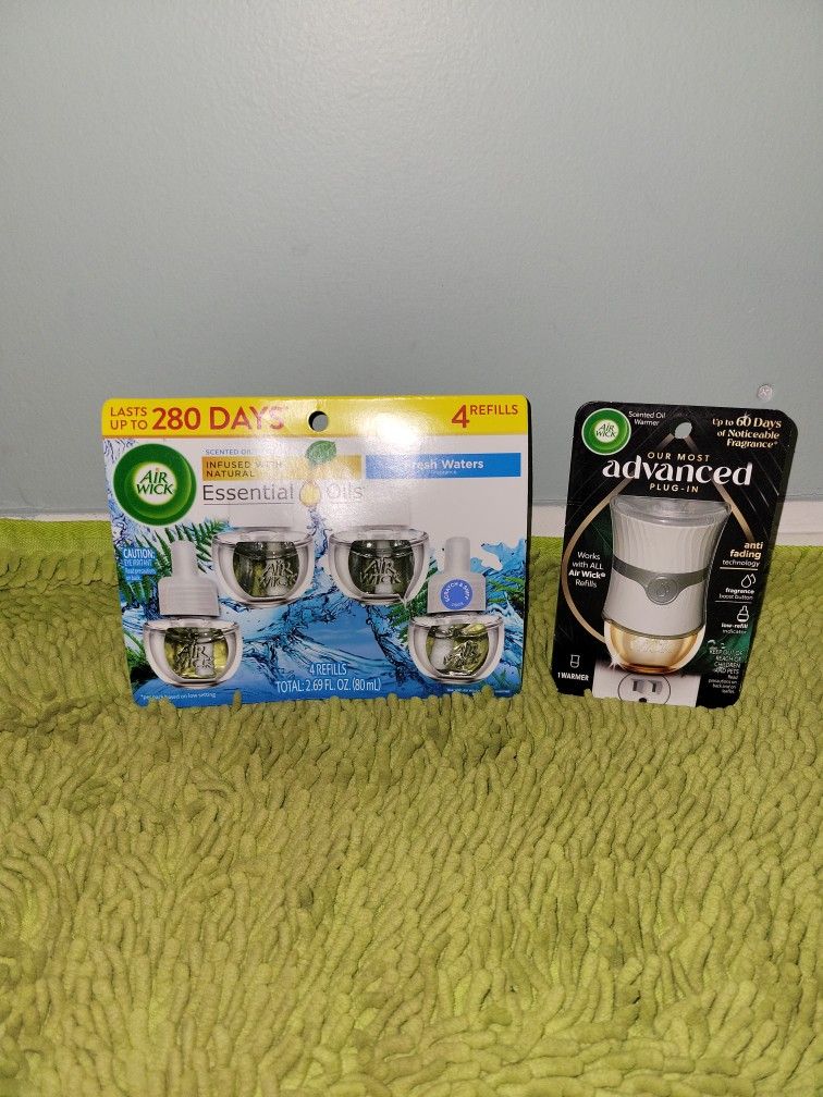 Air Wick 4 Refills Fresh Water/1 Warmer