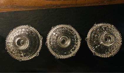 Set Of 3 Crystal Candles Holder