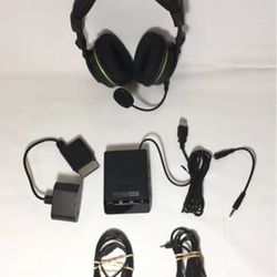   TurtleBeach Audio Headset for Video Gameplay Green/Black color w/Mic