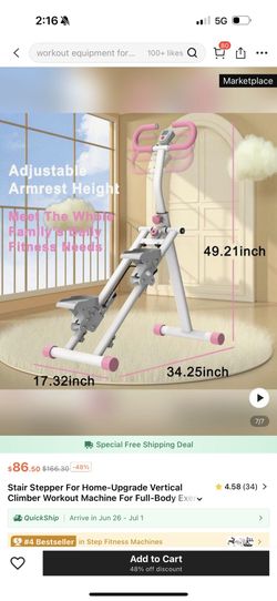 Must Go Today! Brand new In Box Stair Stepper PINK