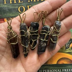 Smokey Quartz Wire Wrap Pendant 