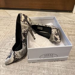Steve Madden Snakeskin Pointed-Toe Heels – Women’s Pumps 