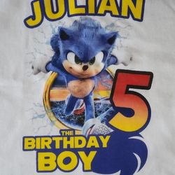 Kids B-Day Shirt (Julian- Turning 5)Size 5T