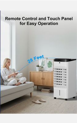 Portable Quiet Air Cooler with Remote Control