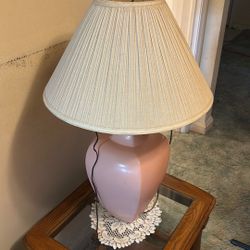 Two end tables 2 lamps one cocktail table