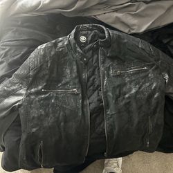Affliction leather jacket 3XL