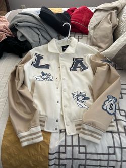 White & Cream varsity jacket
