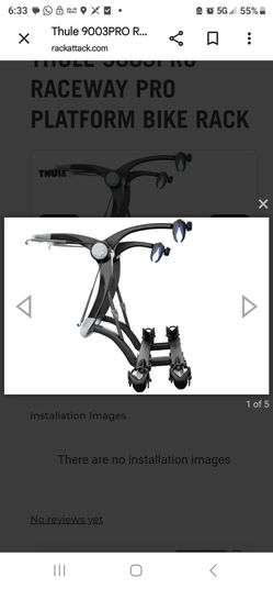 Thule 9003PRO Raceway Platform Pro is a premium, 2-bike trunk-mounted tray-style rack