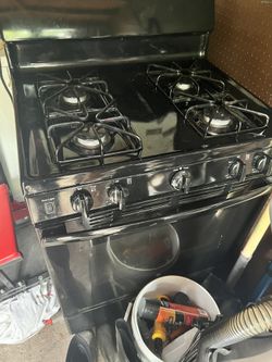 Black gas stove