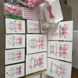 Bow Baby Shower Accessories 