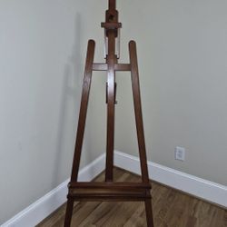Wooden Adjustable Studio Easel Brown Artist Painting Drawing Display