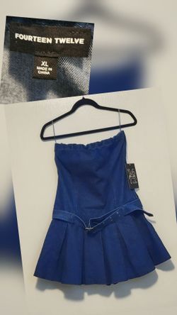 Strapless Dress -  Denim