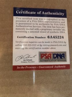 Frank Thomas signed mini helmet JSA/ Signed framed picture PSA