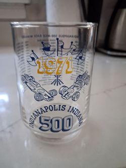 1971 indy 500 commemorative glass