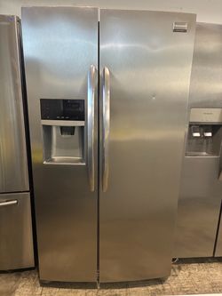 Frigidaire stainless steel counter depth side by side refrigerator