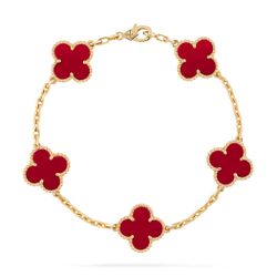 Van Cleef Clover Bracelet Red