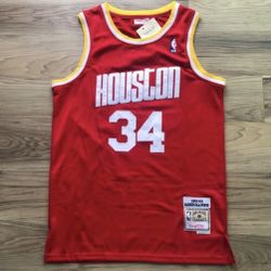 Houston Olajuwon Mitchell And Ness Jersey Size Medium -XL